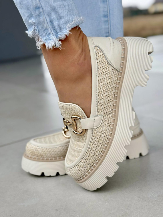 Modne mokasyny damskie ze skóry naturalnej