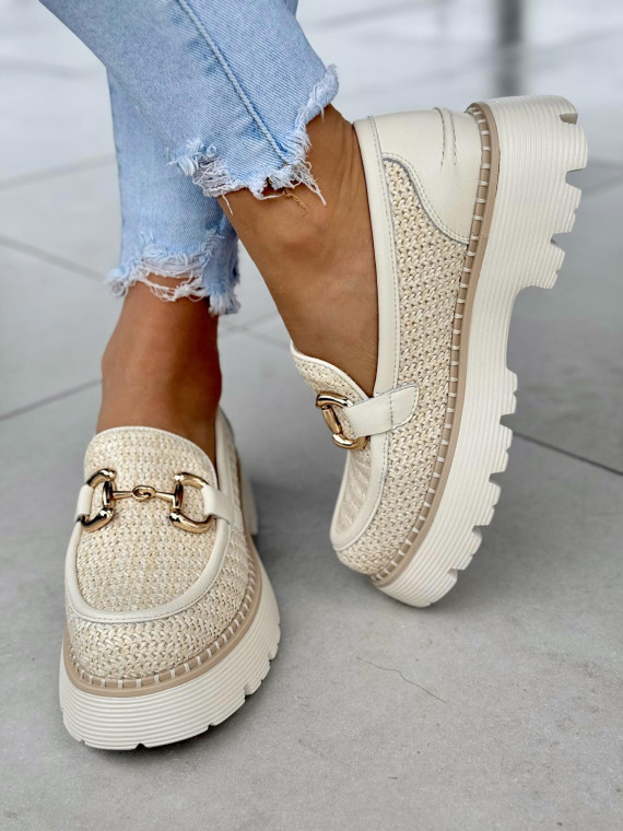 Modne mokasyny damskie ze skóry naturalnej