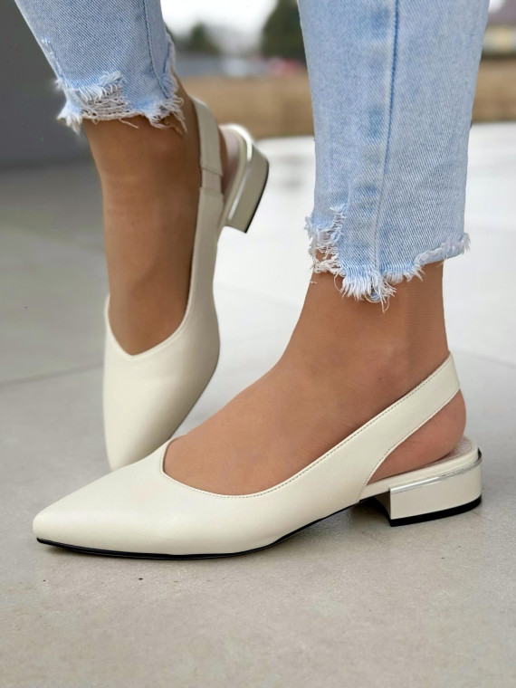 Czółenka ze skóry naturalnej