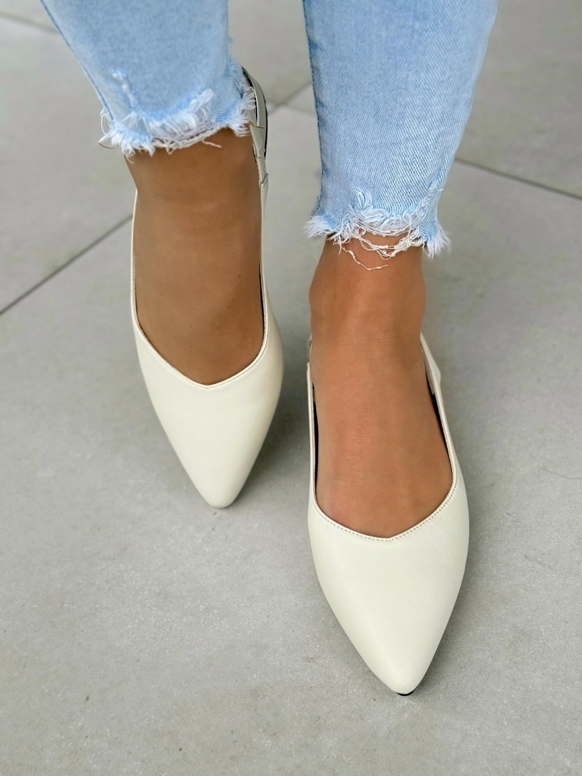 Czółenka ze skóry naturalnej