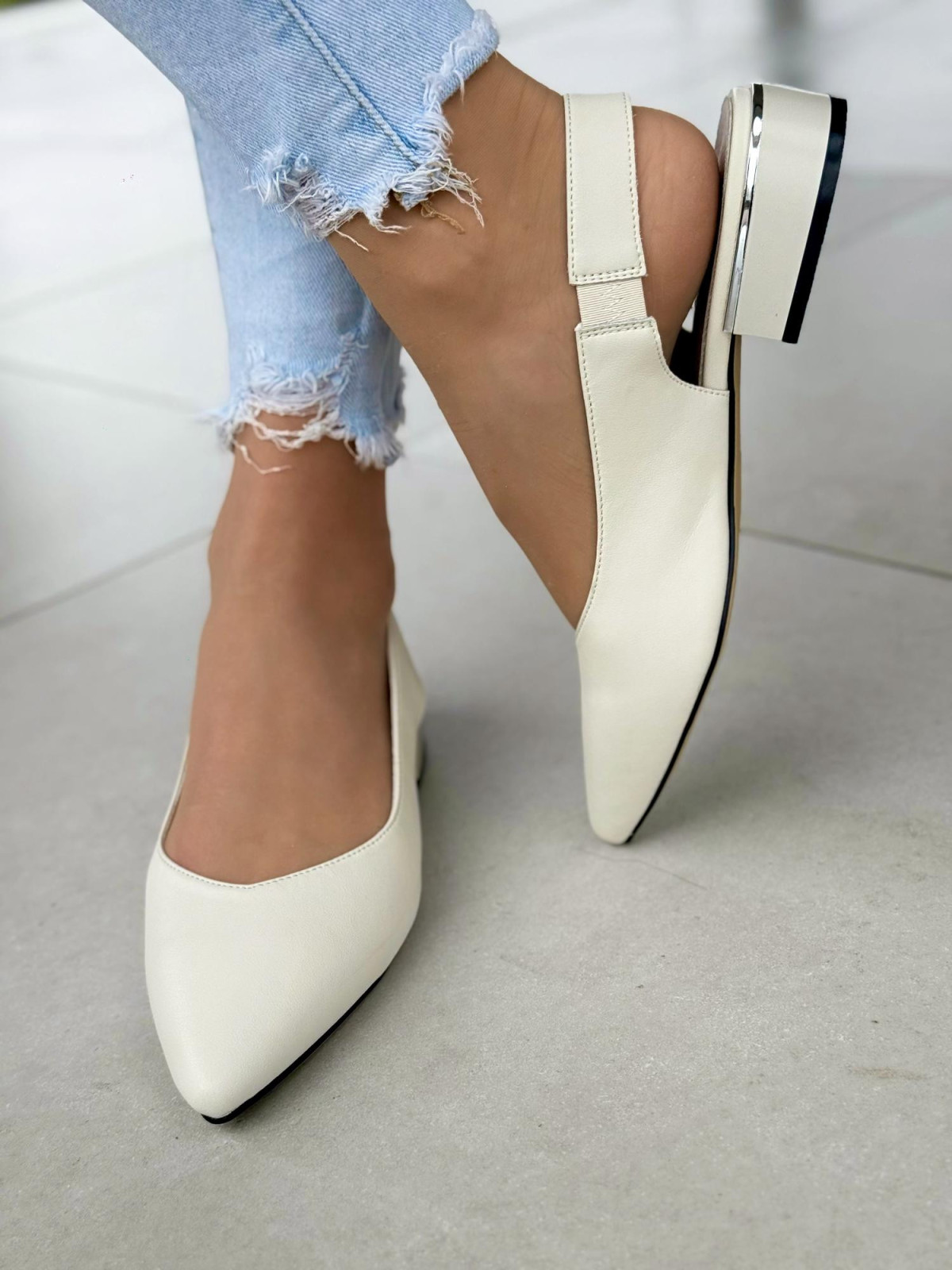 Czółenka ze skóry naturalnej