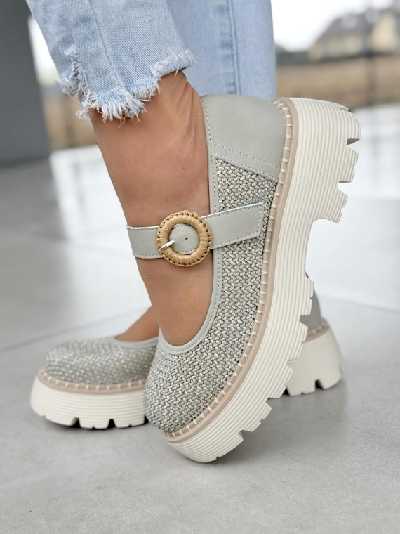 Półbuty damskie ze skóry naturalnej