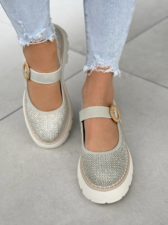 Półbuty damskie ze skóry naturalnej