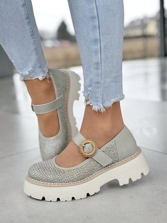 Półbuty damskie ze skóry naturalnej