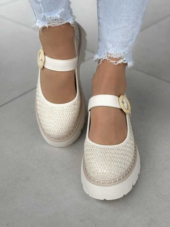 Modowe półbuty damskie ze skóry naturalnej