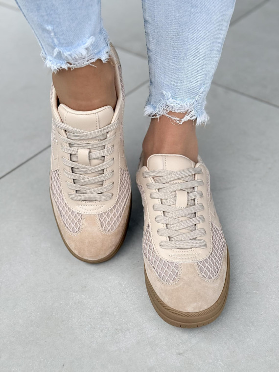 Nowoczesne sneakersy ze skóry naturalnej