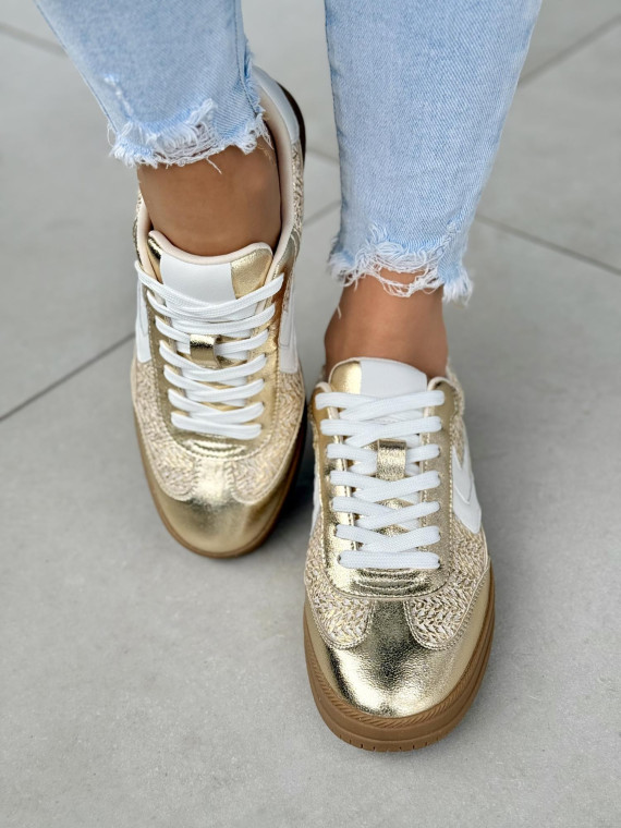 Nowoczesne sneakersy ze skóry naturalnej