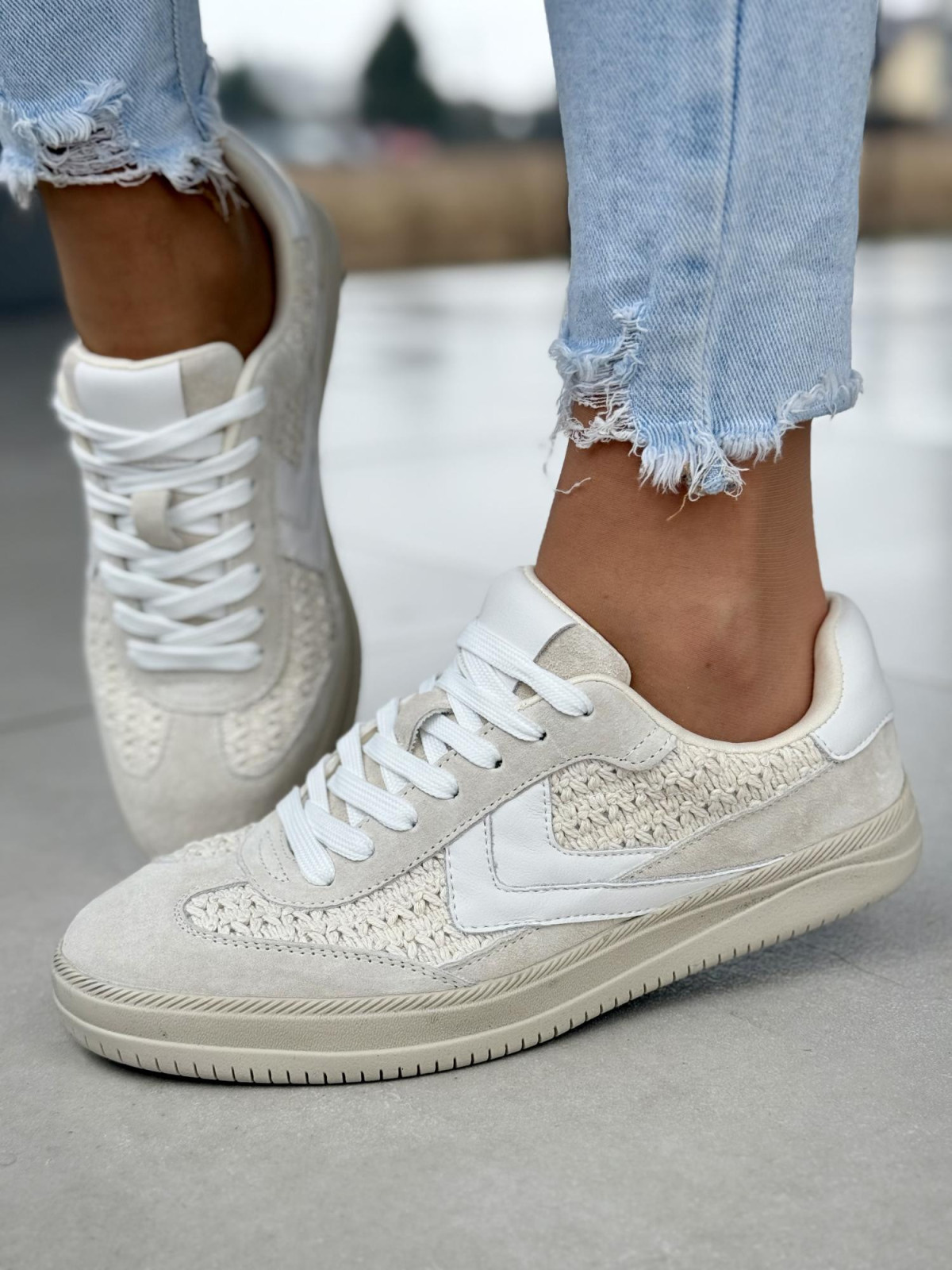 Sneakersy damskie ze skóry naturalnej