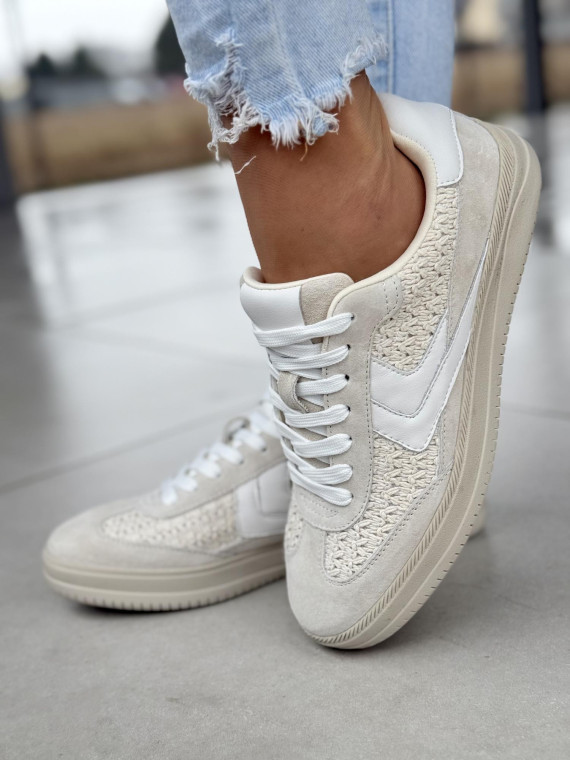 Sneakersy damskie ze skóry naturalnej