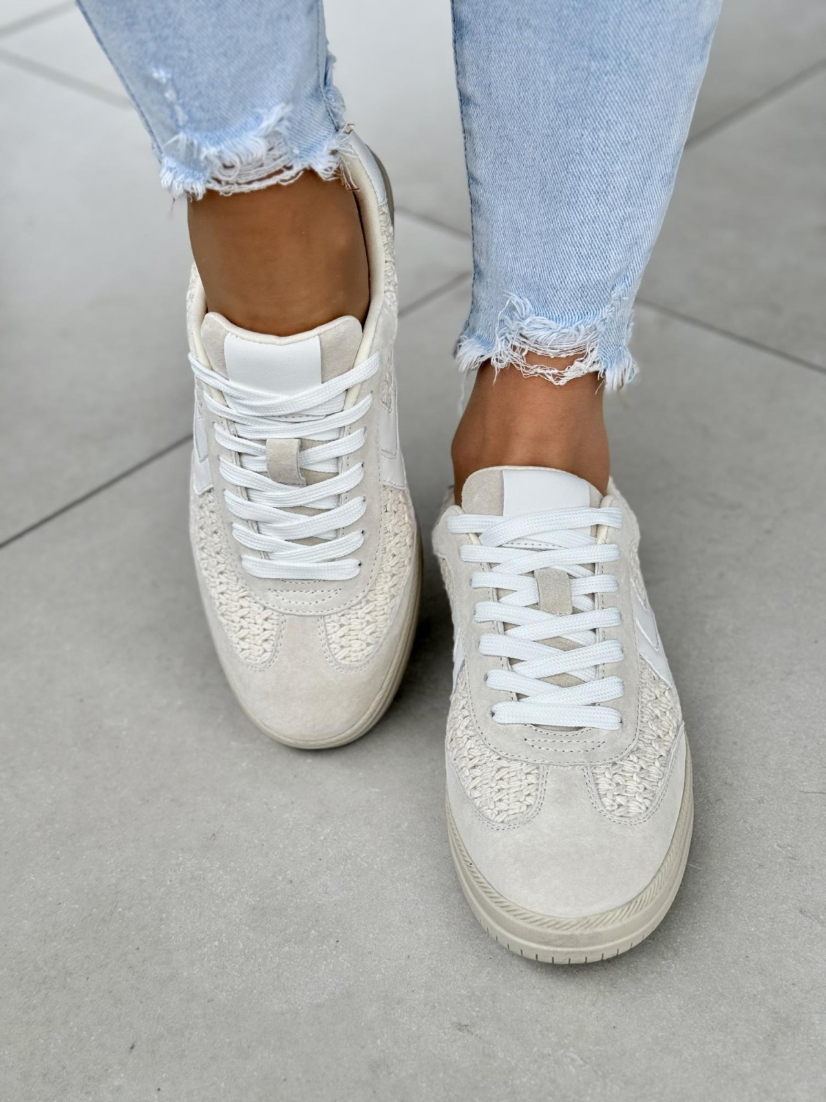 Sneakersy damskie ze skóry naturalnej