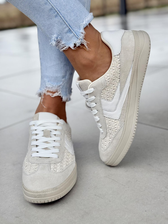 Sneakersy damskie ze skóry naturalnej