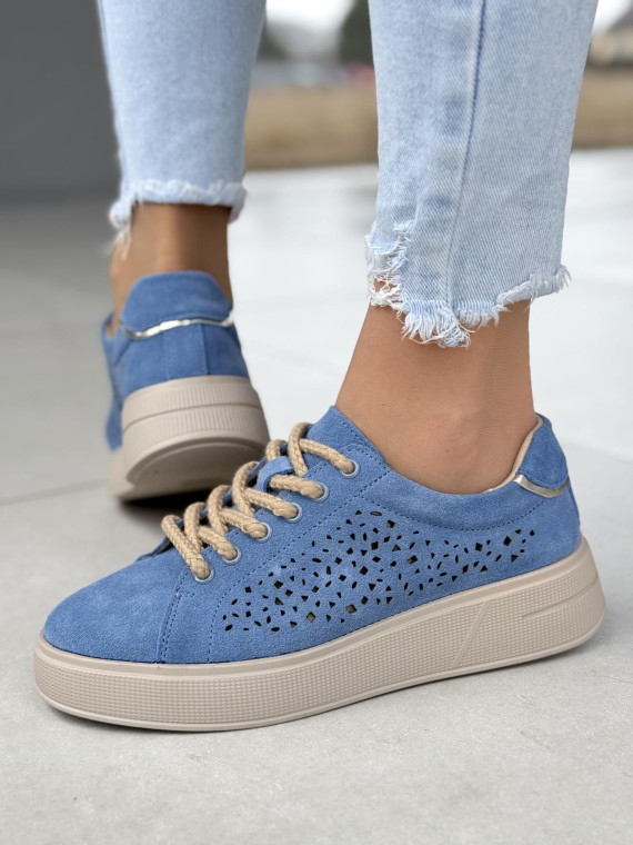 Nowoczesne sneakersy ze skóry naturalnej