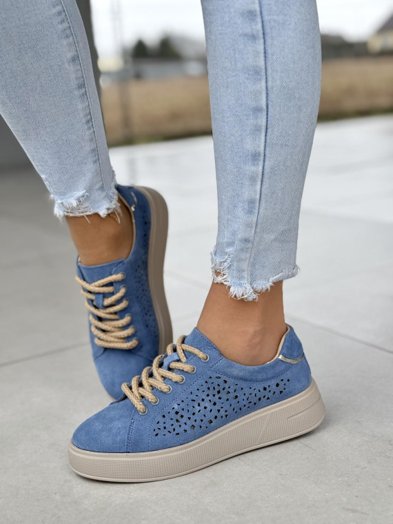 Nowoczesne sneakersy ze skóry naturalnej