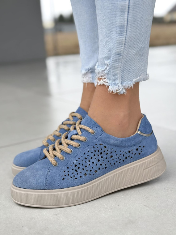 Nowoczesne sneakersy ze skóry naturalnej