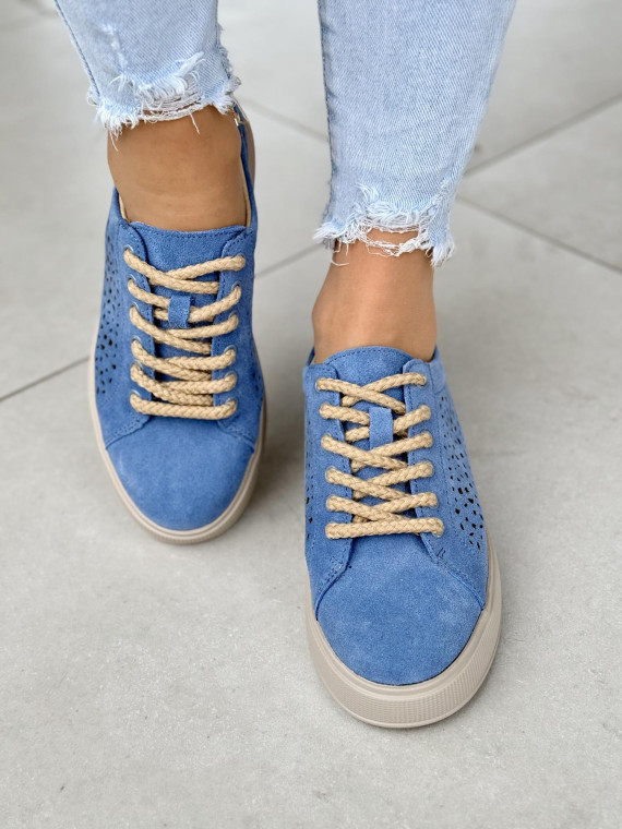 Nowoczesne sneakersy ze skóry naturalnej