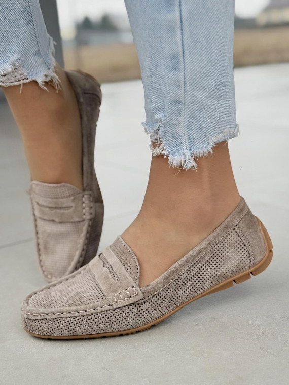 Mokasyny damskie ze skóry naturalnej polskiej produkcji