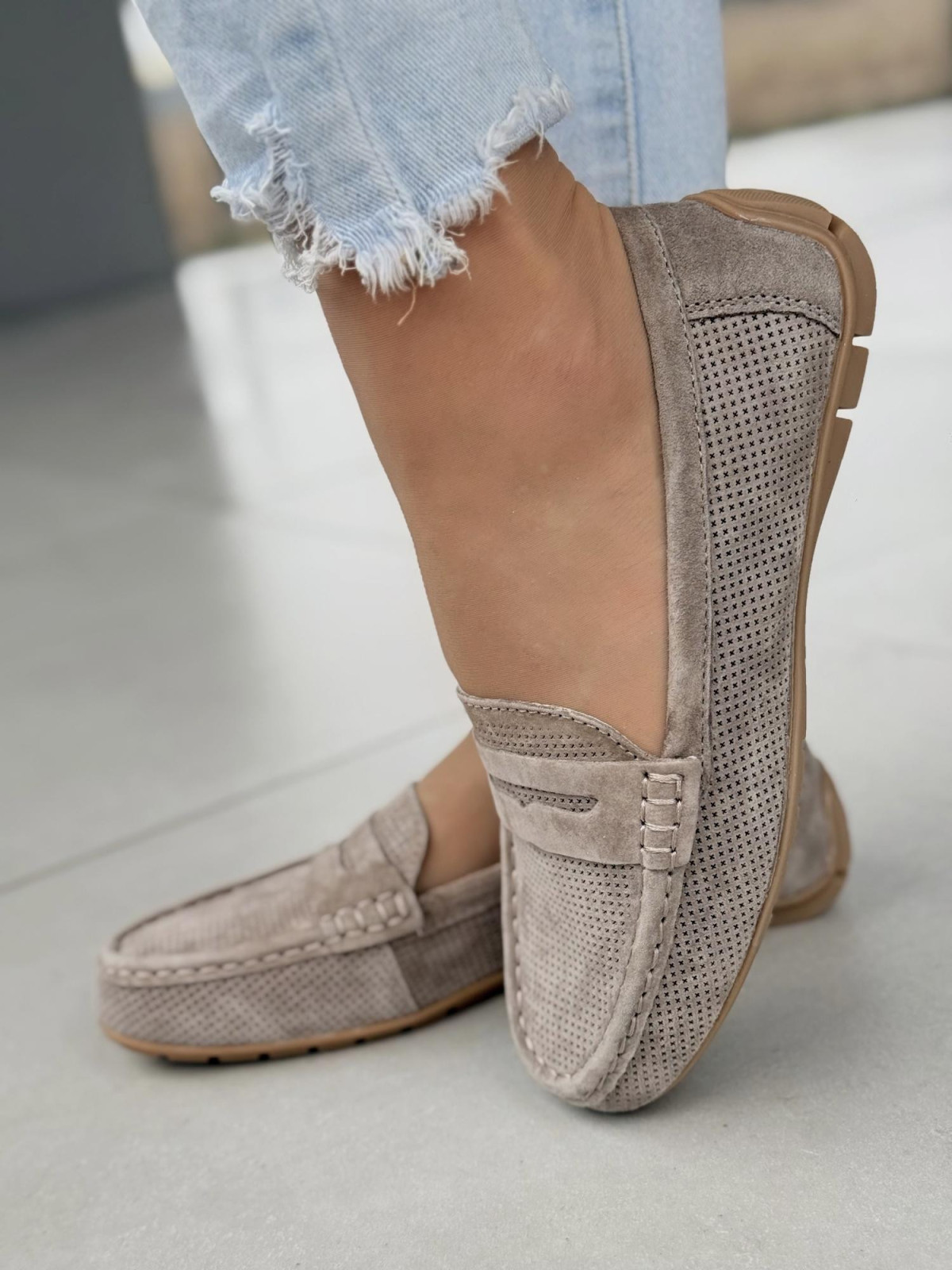 Mokasyny damskie ze skóry naturalnej polskiej produkcji