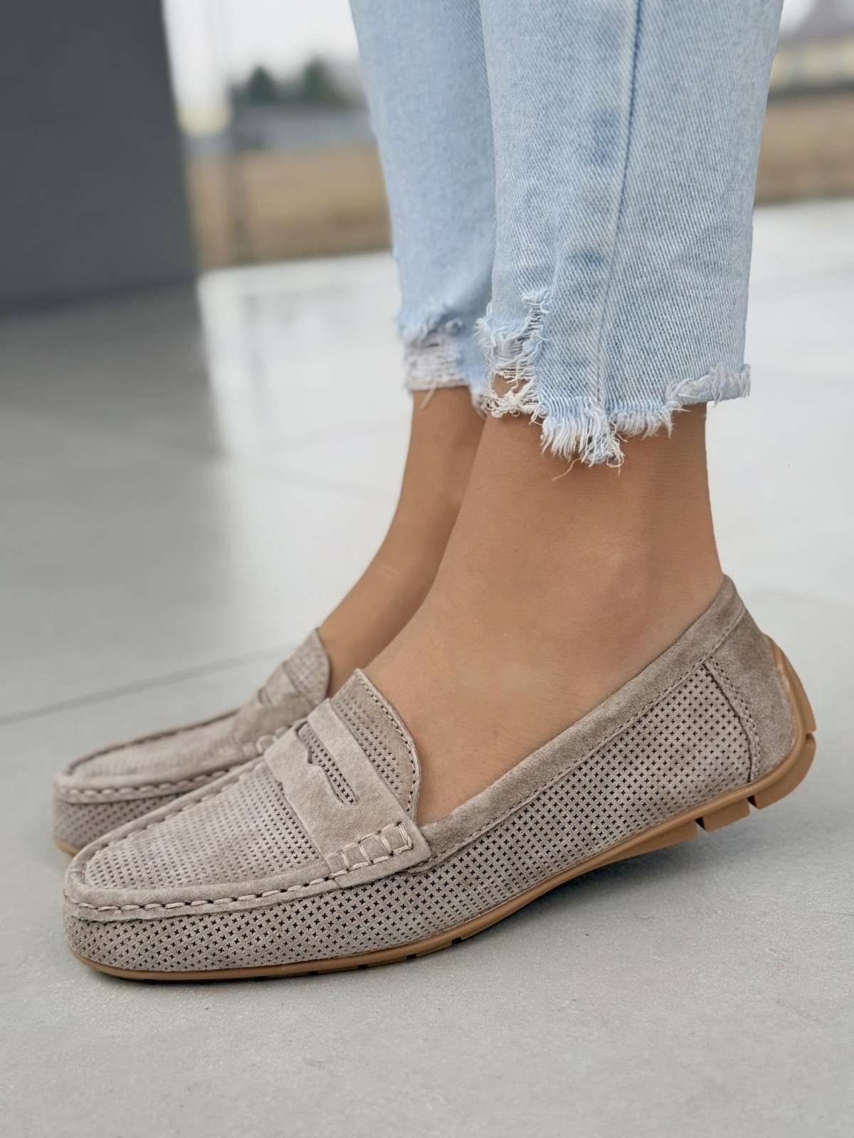 Mokasyny damskie ze skóry naturalnej polskiej produkcji