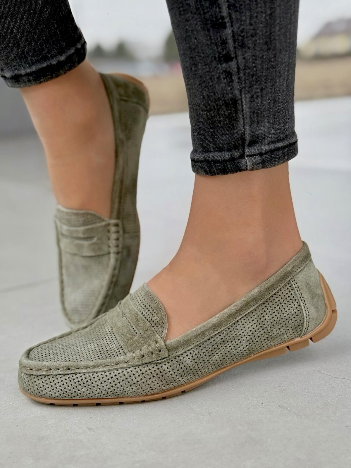 Wygodne mokasyny damskie ze skóry naturalnej