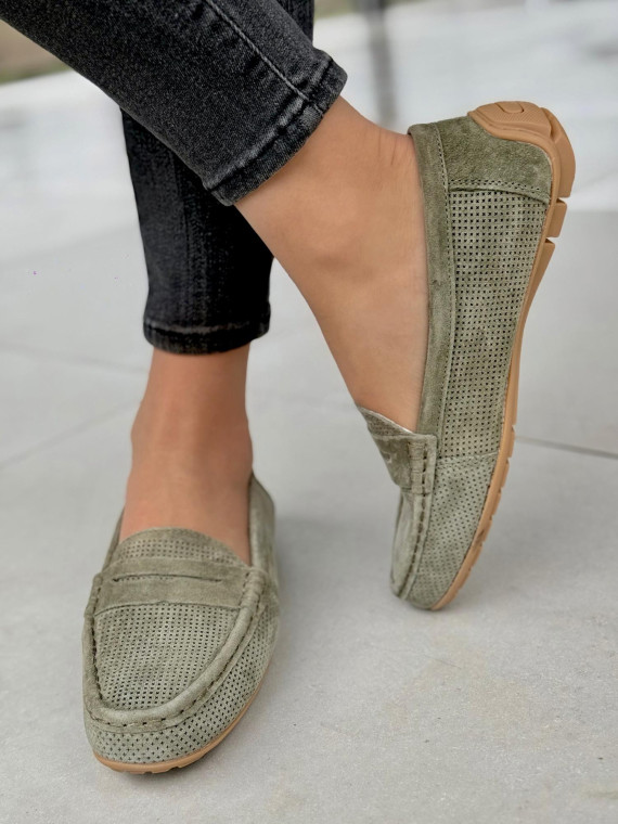 Wygodne mokasyny damskie ze skóry naturalnej