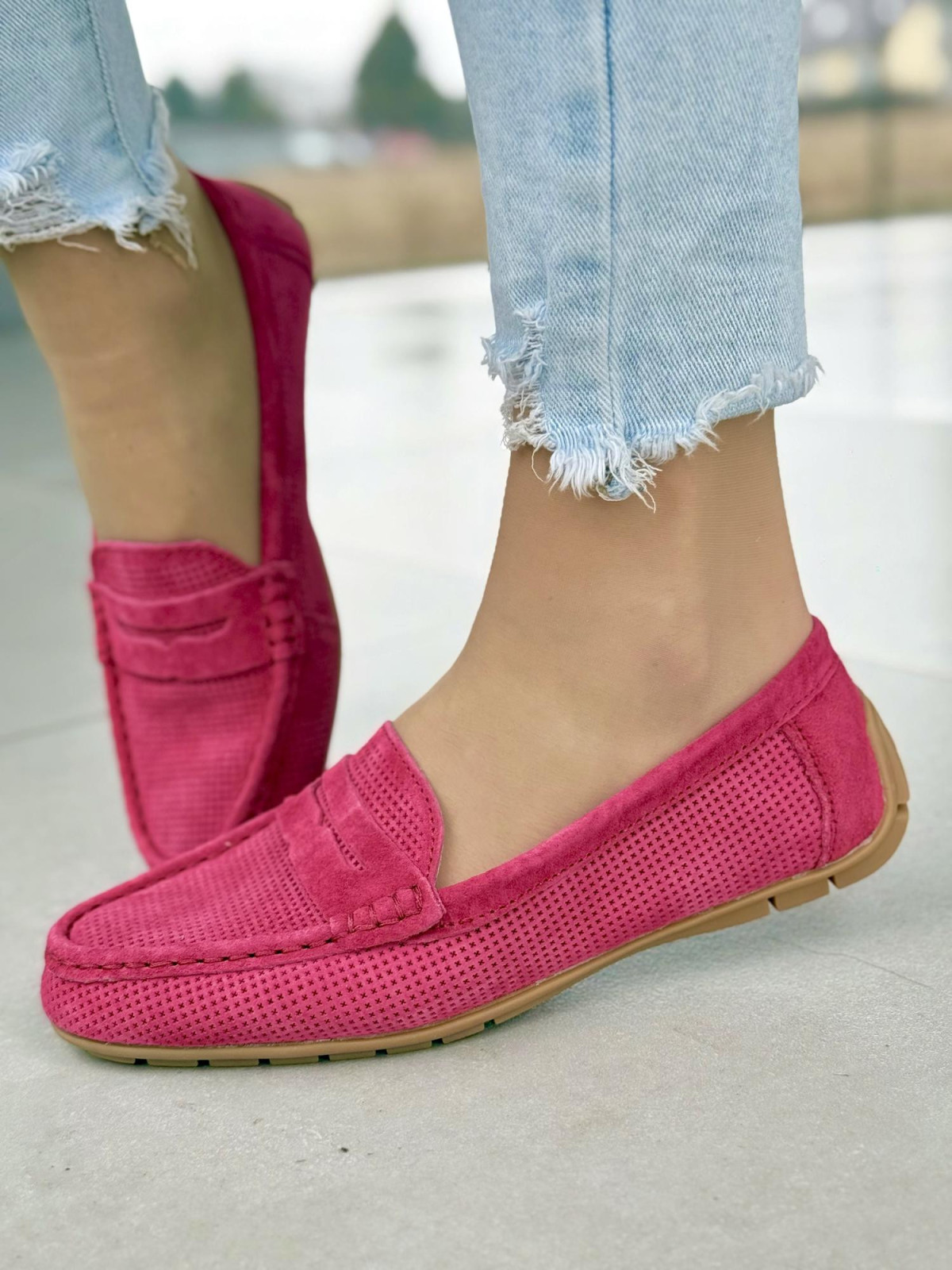 Modne mokasyny damskie ze skóry naturalnej