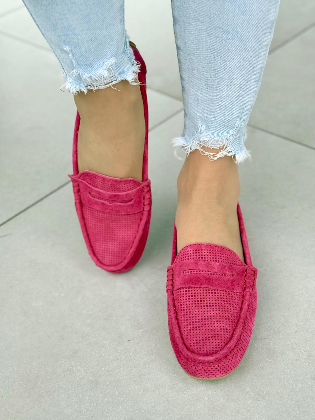 Modne mokasyny damskie ze skóry naturalnej