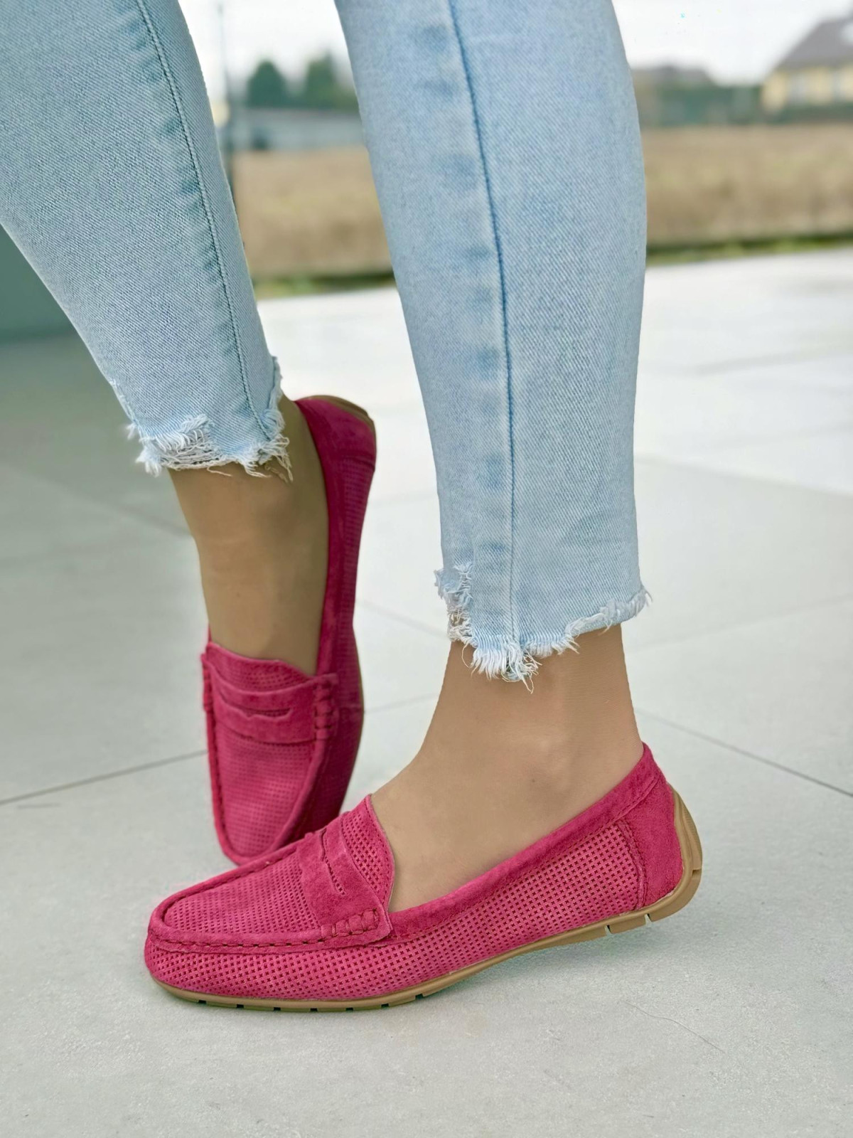 Modne mokasyny damskie ze skóry naturalnej