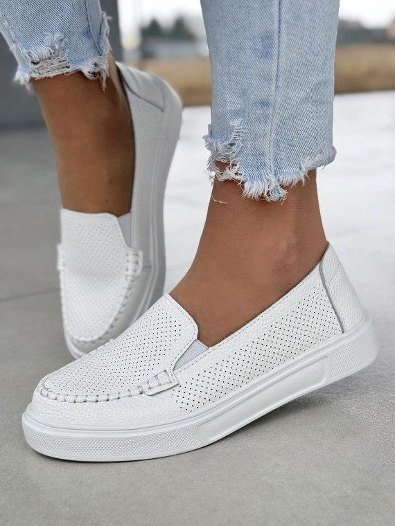 Wygodne mokasyny damskie ze skóry naturalnej