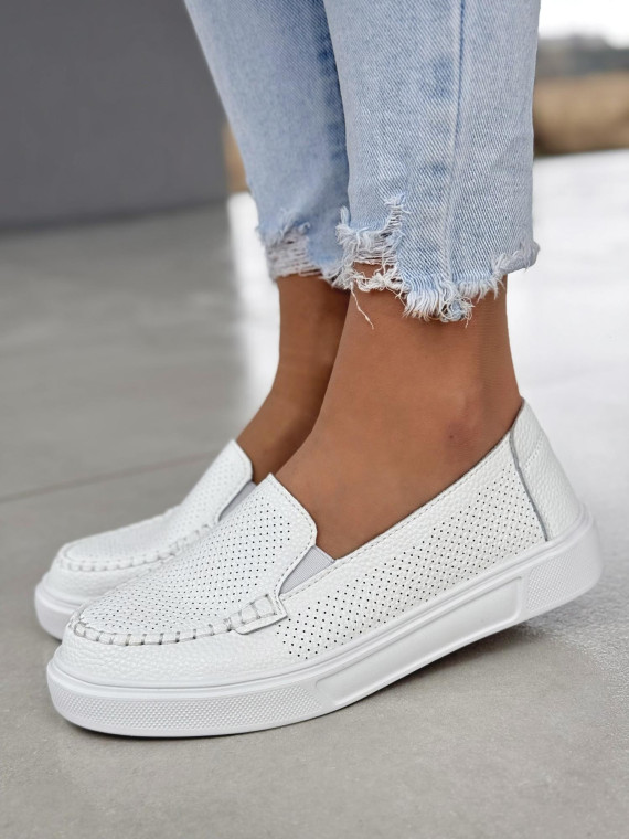 Wygodne mokasyny damskie ze skóry naturalnej