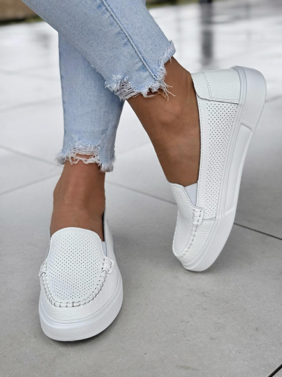 Wygodne mokasyny damskie ze skóry naturalnej