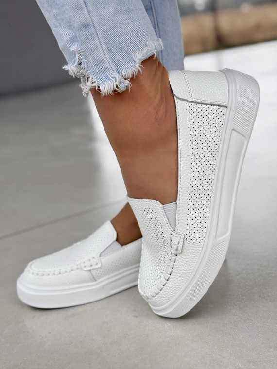 Wygodne mokasyny damskie ze skóry naturalnej