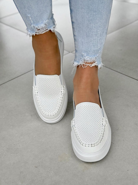 Wygodne mokasyny damskie ze skóry naturalnej