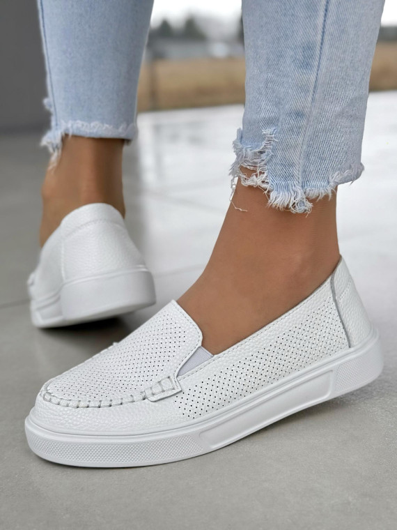 Wygodne mokasyny damskie ze skóry naturalnej