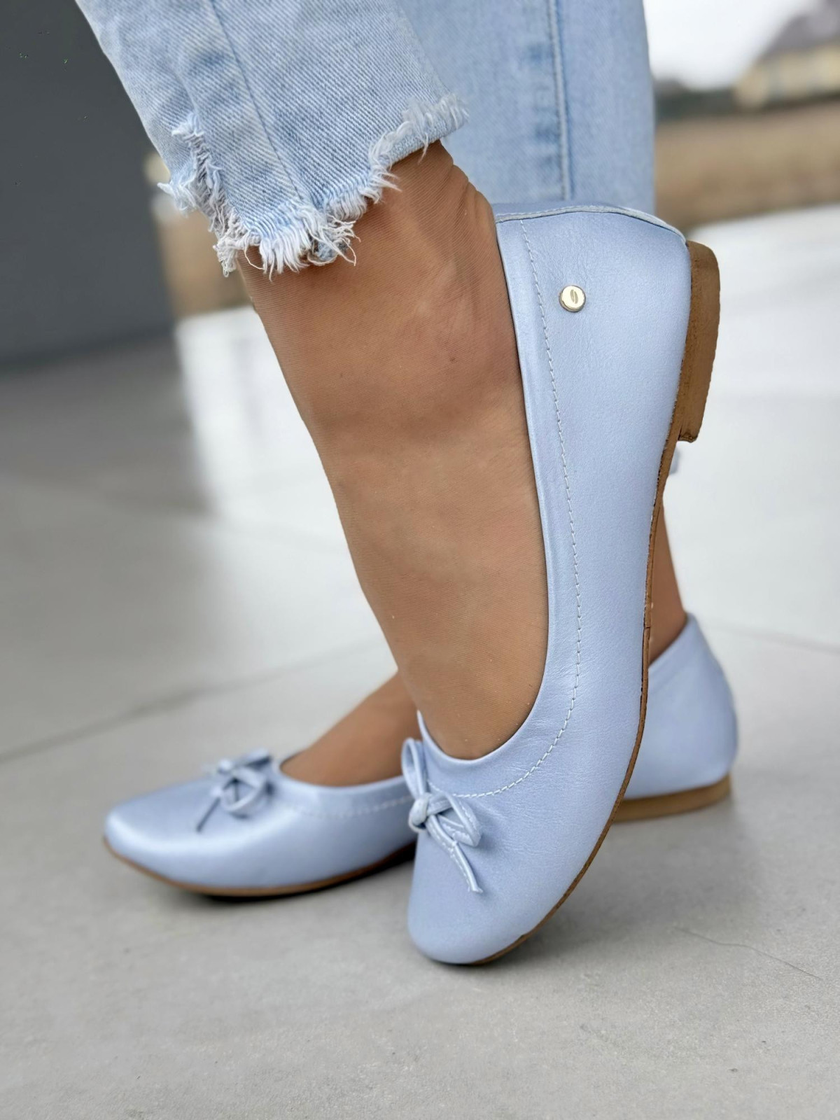 Balerinki ze skóry naturalnej OLEKSY Polskiej produkcji