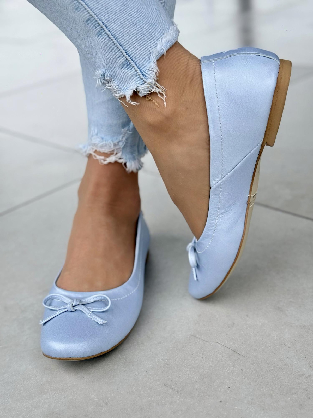 Balerinki ze skóry naturalnej OLEKSY Polskiej produkcji