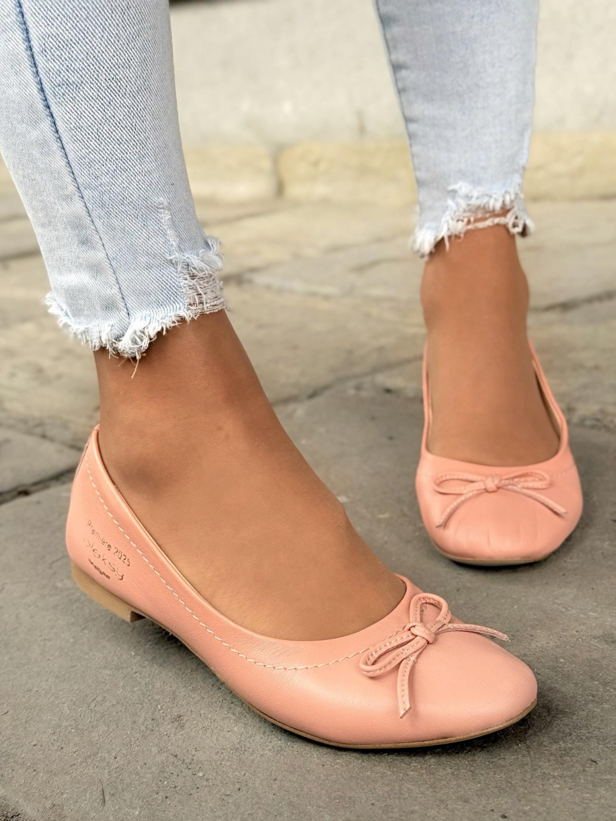 Balerinki ze skóry naturalnej OLEKSY Polskiej produkcji