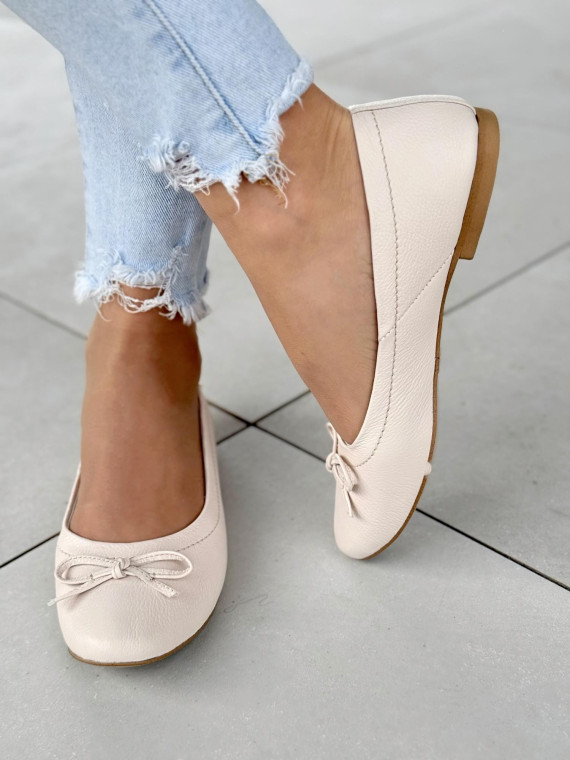 Balerinki ze skóry naturalnej OLEKSY Polskiej produkcji