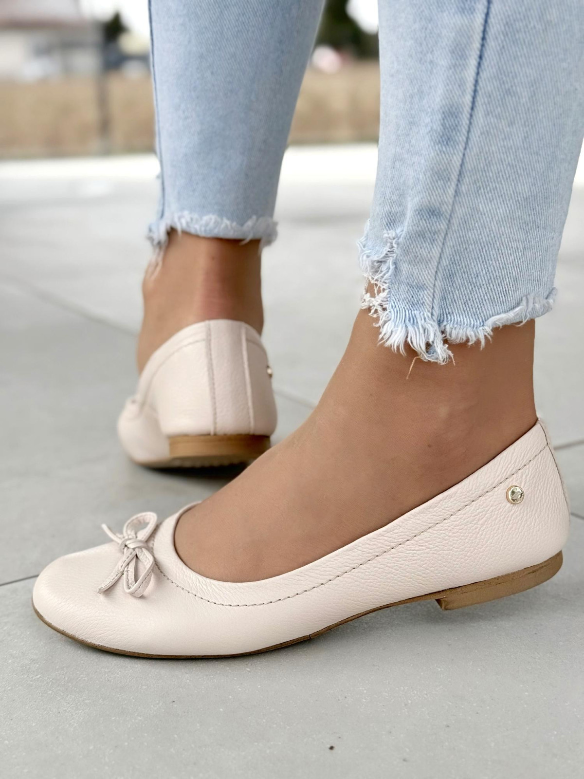 Balerinki ze skóry naturalnej OLEKSY Polskiej produkcji