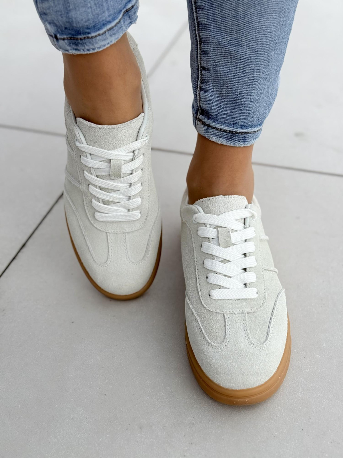 Sneakersy damskie ze skóry naturalnej