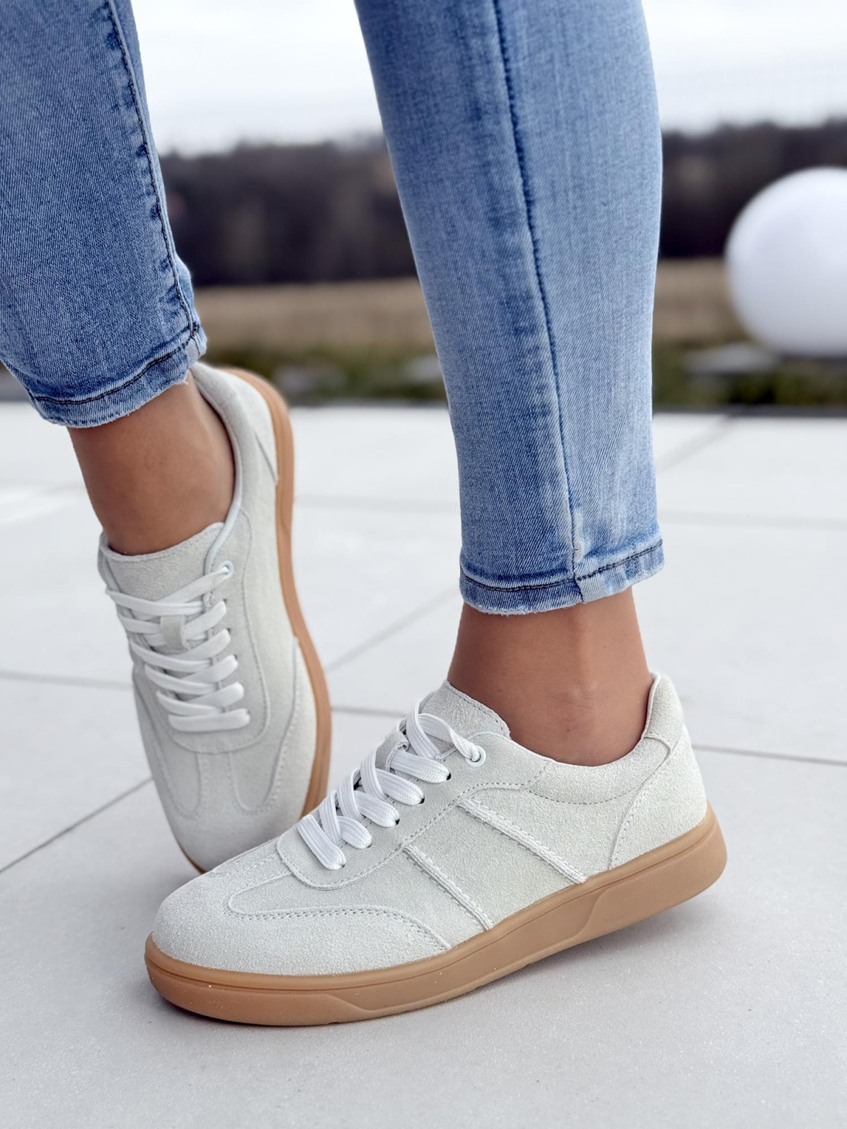 Sneakersy damskie ze skóry naturalnej