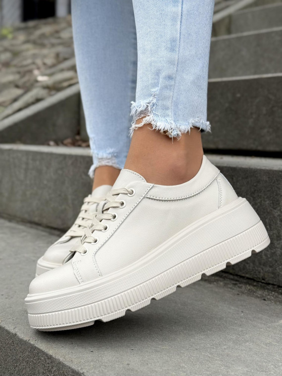 Sneakersy damskie ze skóry naturalnej