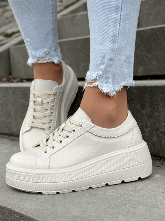 Sneakersy damskie ze skóry naturalnej