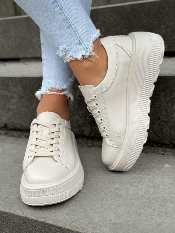 Sneakersy damskie ze skóry naturalnej
