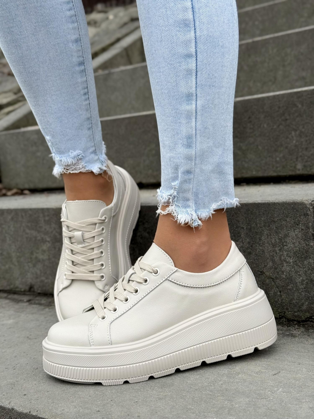 Sneakersy damskie ze skóry naturalnej