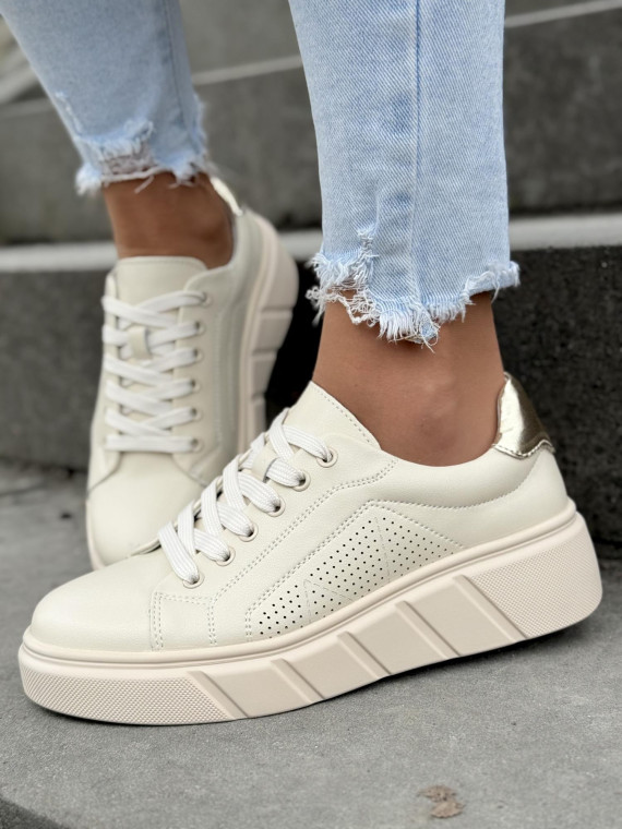 Sneakersy damskie ze skóry naturalnej