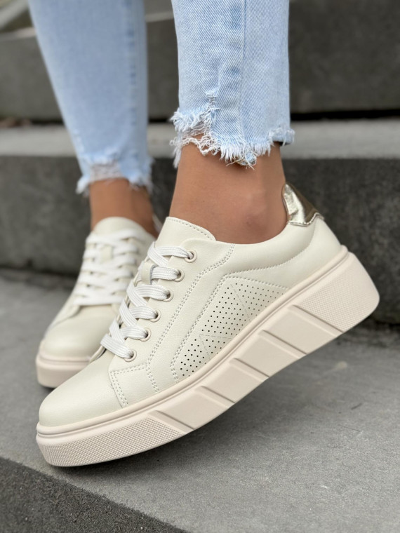 Sneakersy damskie ze skóry naturalnej