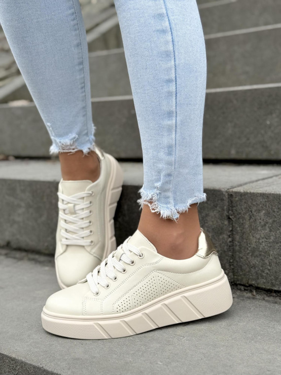 Sneakersy damskie ze skóry naturalnej