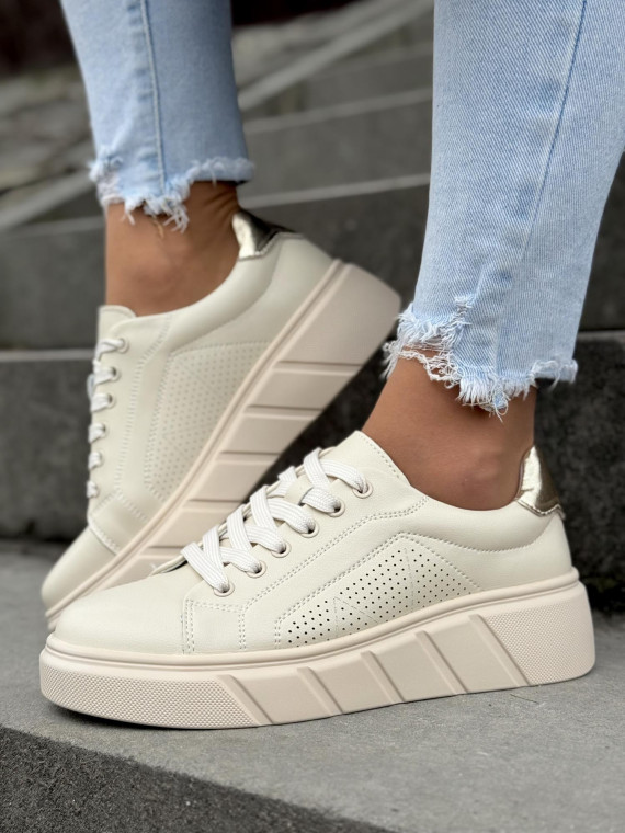 Sneakersy damskie ze skóry naturalnej