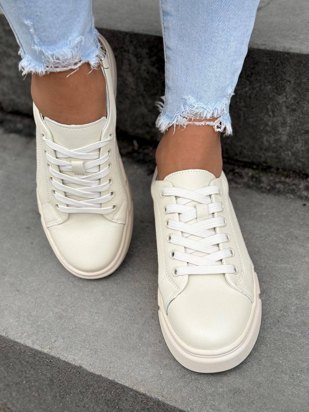 Sneakersy damskie ze skóry naturalnej