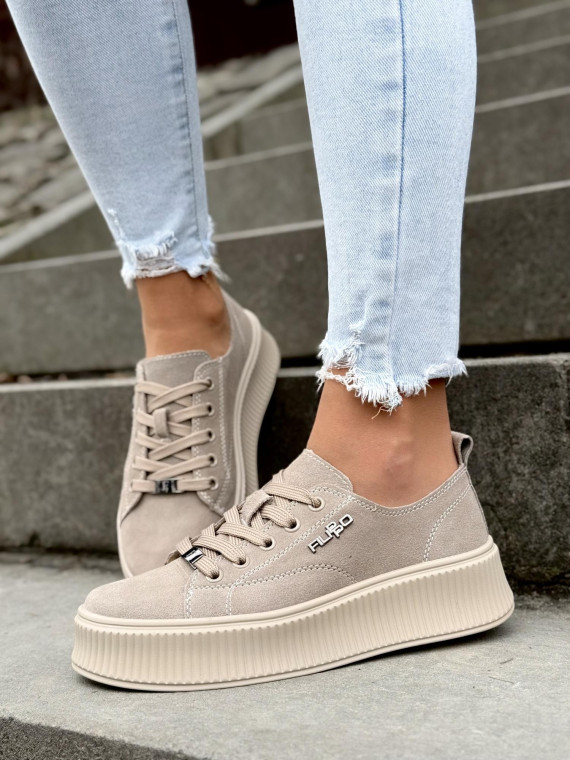 Sneakersy damskie ze skóry naturalnej